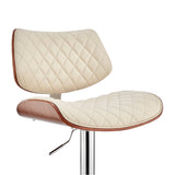 24" Cream And Silver Faux Leather And Iron Swivel Low Back Adjustable Height Bar Chair - Homeroots - Flyclothing LLC