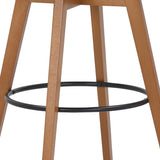 31" Cream And Black Iron Swivel Bar Height Bar Chair - Homeroots - Flyclothing LLC