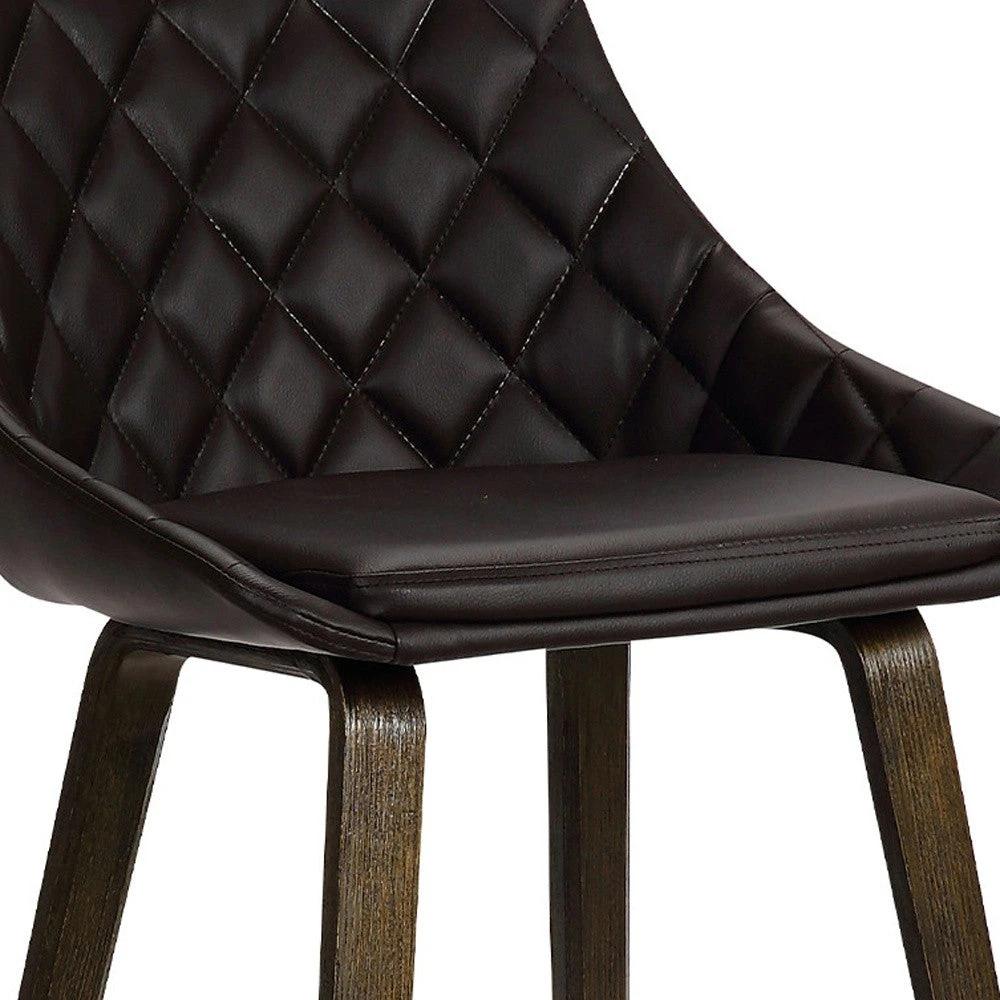 26" Brown Iron Counter Height Bar Chair - Homeroots