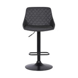 24" Gray And Black Iron Swivel Low Back Adjustable Height Bar Chair - Homeroots - Flyclothing LLC