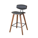 29" Gray And Brown Iron Low Back Bar Height Bar Chair - Homeroots - Flyclothing LLC