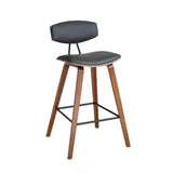 29" Gray And Brown Iron Low Back Bar Height Bar Chair - Homeroots - Flyclothing LLC