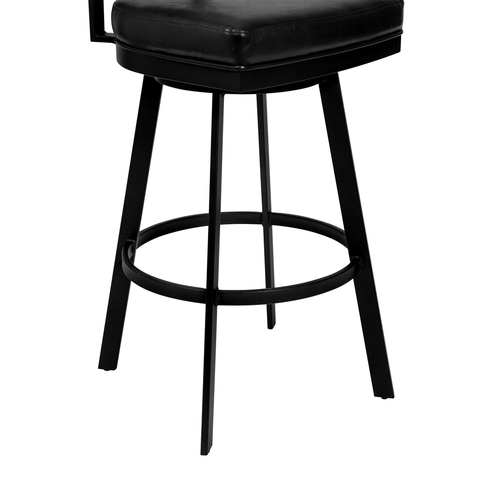 30" Black Iron Bar Height Bar Chair - Homeroots