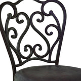26" Espresso Iron Swivel Counter Height Bar Chair - Homeroots
