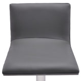 21" Gray And Silver Iron Swivel Backless Adjustable Height Bar Chair - Homeroots - Flyclothing LLC