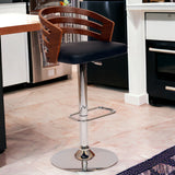 25" Black And Silver Iron Swivel Low Back Adjustable Height Bar Chair - Homeroots - Flyclothing LLC
