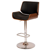 24" Black And Silver Iron Swivel Low Back Adjustable Height Bar Chair - Homeroots - Flyclothing LLC
