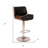24" Black And Silver Iron Swivel Low Back Adjustable Height Bar Chair - Homeroots - Flyclothing LLC