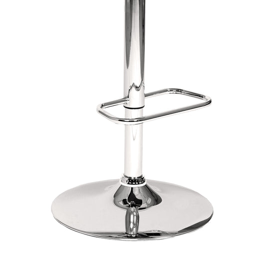 24" Cream And Silver Iron Swivel Low Back Adjustable Height Bar Chair - Homeroots