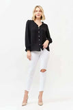And The Why Polka Dot Ruffle Detailed Blouse Top - Trendsi - Flyclothing LLC