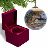 Bass Fish on a Lure Hand Painted Mouth Blown Glass Ornament - Homeroots - Flyclothing LLC