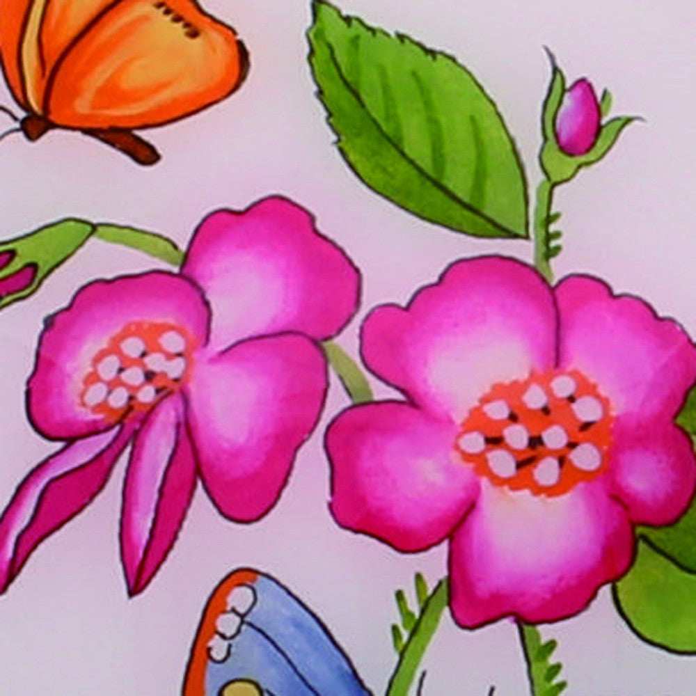 Decorative Florals Hand Painted Mouth Blown Glass Ornament - Homeroots - Flyclothing LLC