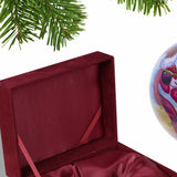 Pink Christmas Flamingos Hand Painted Mouth Blown Glass Ornament - Homeroots - Flyclothing LLC