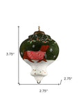 Trotting Dog in Comfy Christmas Attire Hand Painted Mouth Blown Glass Ornament - Homeroots - Flyclothing LLC