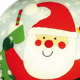 Festive Glitter Santa Hand Painted Mouth Blown Glass Ornament - Homeroots - Flyclothing LLC