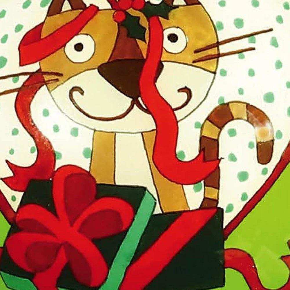 Charming Cat in a Heart Hand Painted Mouth Blown Glass Ornament - Homeroots - Flyclothing LLC