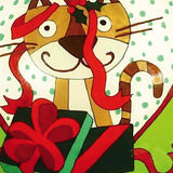 Charming Cat in a Heart Hand Painted Mouth Blown Glass Ornament - Homeroots - Flyclothing LLC