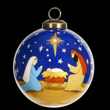 Silent Night Hand Painted Mouth Blown Glass Ornament - Homeroots - Flyclothing LLC