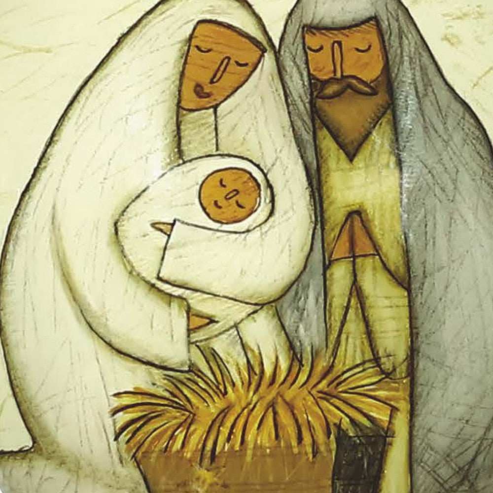 Nativity Holy Family Hand Painted Mouth Blown Glass Ornament - Homeroots - Flyclothing LLC