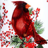 Cardinal Perched on Winter Berries Hand Painted Mouth Blown Glass Ornament - Homeroots - Flyclothing LLC