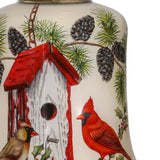 Cardinal Home Sweet Home Hand Painted Mouth Blown Glass Ornament - Homeroots - Flyclothing LLC