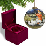 Shepherd Gazing Into the Star of Bethlehem Hand Painted Mouth Blown Glass Ornament - Homeroots - Flyclothing LLC