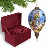 Holy Family Christmas Hand Painted Mouth Blown Glass Ornament - Homeroots - Flyclothing LLC