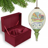 Baby Carriage with Presents Hand Painted Mouth Blown Glass Ornament - Homeroots - Flyclothing LLC
