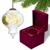 Authentic Just Married Hand Painted Mouth Blown Glass Ornament - Homeroots - Flyclothing LLC