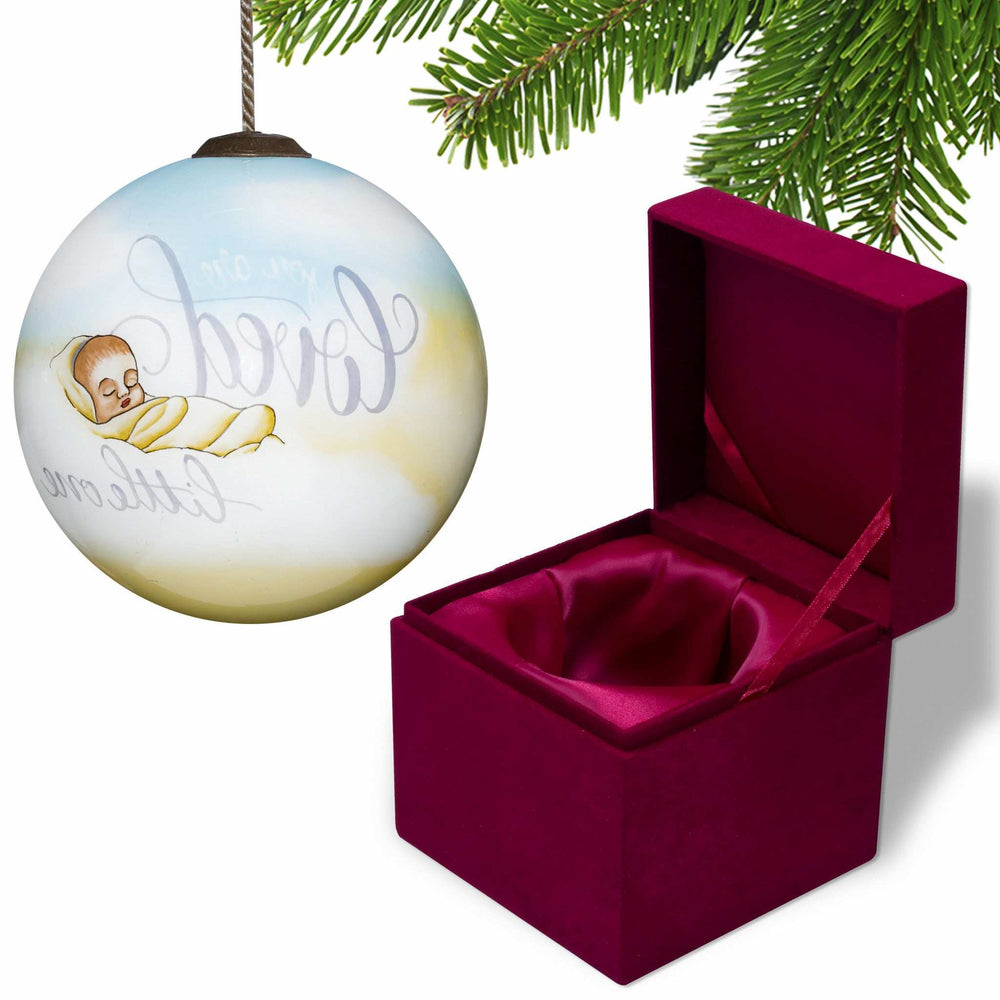 Smooth You are Loved, Little One Hand Painted Mouth Blown Glass Ornament - Homeroots - Flyclothing LLC