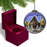 Home for Christmas Hand Painted Mouth Blown Glass Ornament - Homeroots - Flyclothing LLC