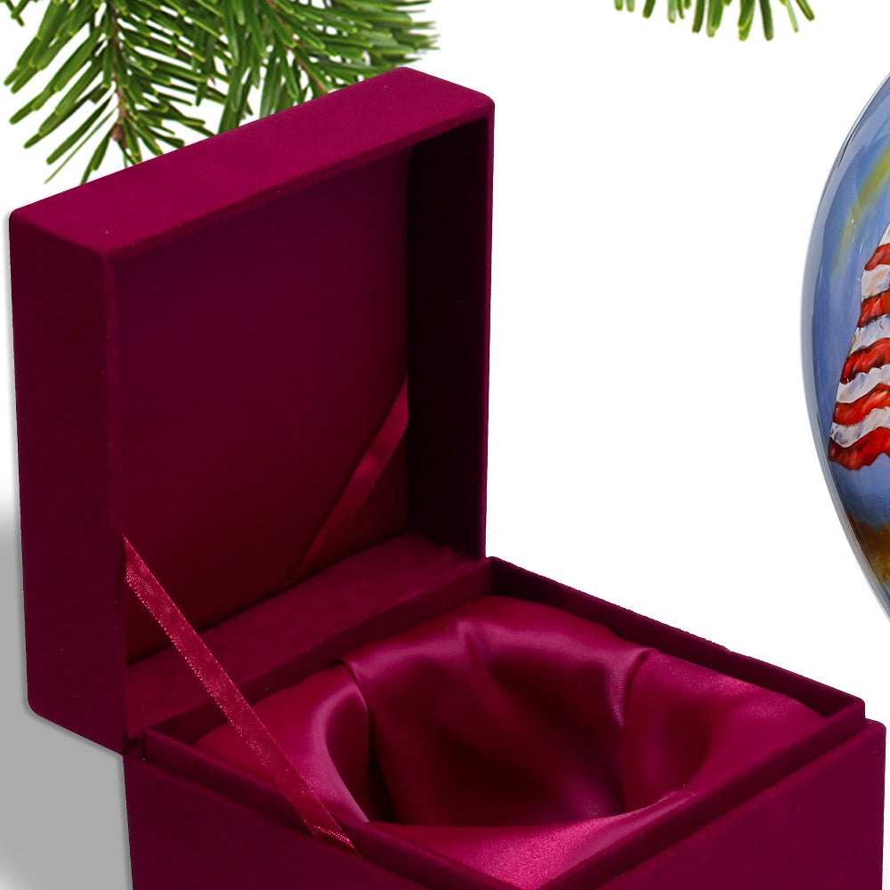 American Flag Angel Hand Painted Mouth Blown Glass Ornament - Homeroots - Flyclothing LLC