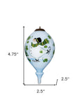 Ice Skating Shamrock Snowman Hand Painted Mouth Blown Glass Ornament - Homeroots - Flyclothing LLC