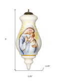Mother Mary with Baby Hand Painted Mouth Blown Glass Ornament - Homeroots - Flyclothing LLC