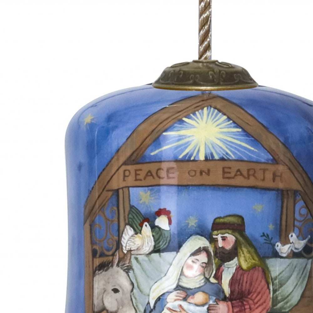 Holy Family Bethlehem Hand Painted Mouth Blown Glass Ornament - Homeroots - Flyclothing LLC