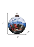 Scenic Life is Better in the Mountains Hand Painted Mouth Blown Glass Ornament - Homeroots - Flyclothing LLC