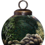 Scenic Life is Better at the Cabin Hand Painted Mouth Blown Glass Ornament - Homeroots - Flyclothing LLC