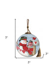 Valentine Snowman Hand Painted Mouth Blown Glass Ornament - Homeroots - Flyclothing LLC