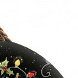 Snowman and Reindeer in Holiday Lights Hand Painted Mouth Blown Glass Ornament - Homeroots - Flyclothing LLC