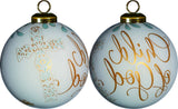 White and Gold Child of God Hand Painted Mouth Blown Glass Ornament - Homeroots - Flyclothing LLC