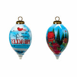 Season of Miracles Wordings Snowman Hand Painted Mouth Blown Glass Ornament - Homeroots - Flyclothing LLC