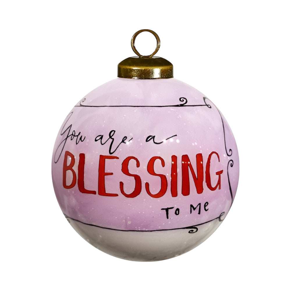 Snowman You Are a Blessing To Me Hand Painted Mouth Blown Glass Ornament - Homeroots - Flyclothing LLC