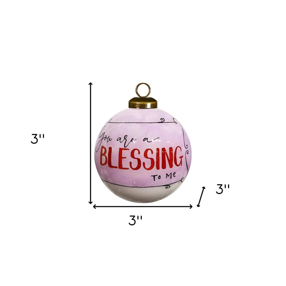 Snowman You Are a Blessing To Me Hand Painted Mouth Blown Glass Ornament - Homeroots - Flyclothing LLC