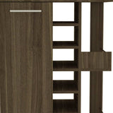 Brown Rolling Bar Cart With Wine Storage - Homeroots - Flyclothing LLC