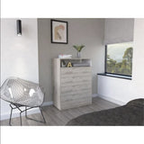 33" Light Grey Manufactured Wood Four Drawer Dresser - Homeroots - Flyclothing LLC
