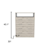 33" Light Grey Manufactured Wood Four Drawer Dresser - Homeroots - Flyclothing LLC