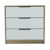 28" Light Oak And White Three Drawer Dresser - Homeroots - Flyclothing LLC