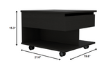22" Black Manufactured Wood Rectangular Lift Top Coffee Table With Drawer - Homeroots - Flyclothing LLC