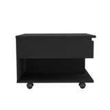 22" Black Manufactured Wood Rectangular Lift Top Coffee Table With Drawer - Homeroots - Flyclothing LLC