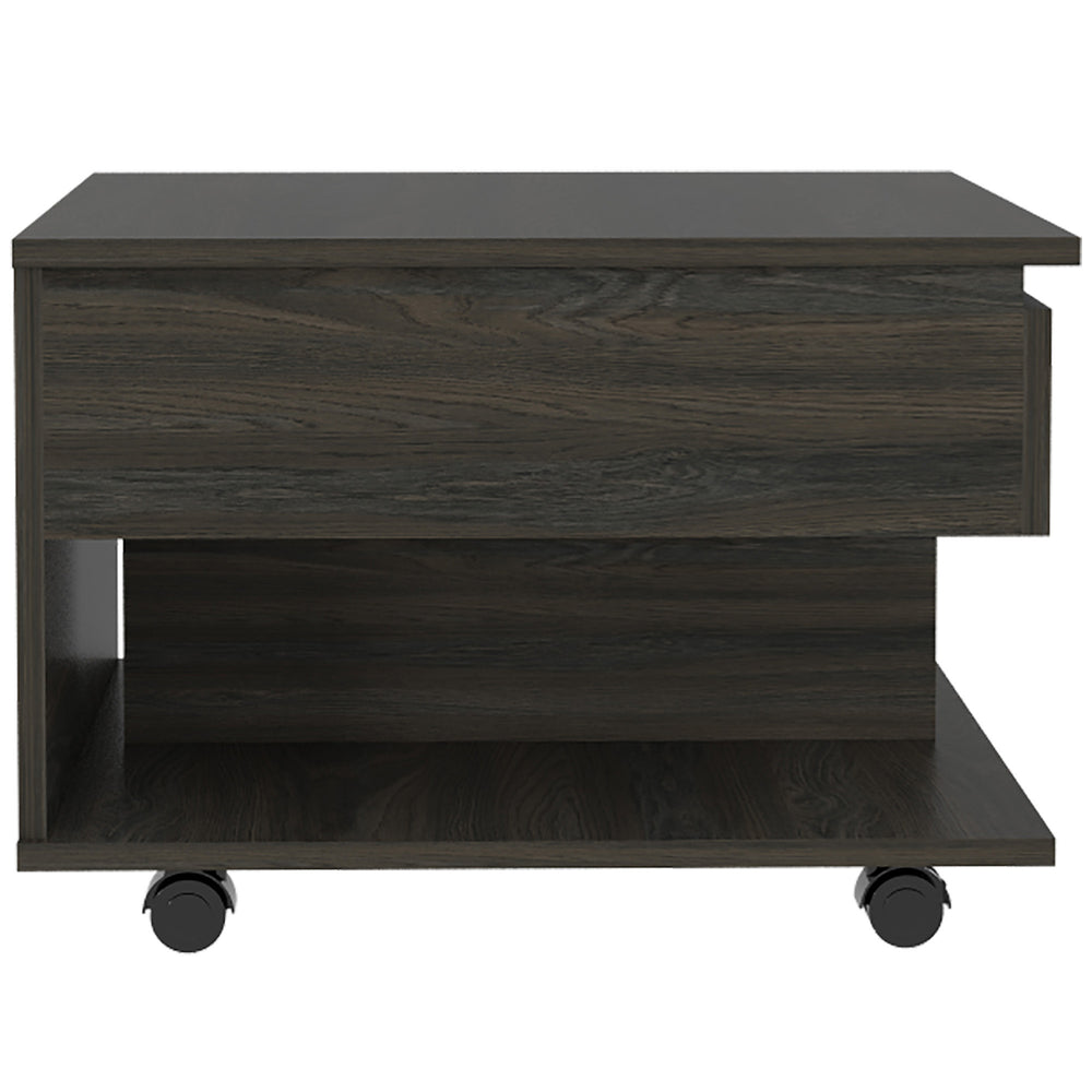 22" Carbon Espresso Manufactured Wood Rectangular Coffee Table With Drawer - Homeroots - Flyclothing LLC